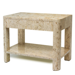Cleo Stone Night Stand
32 x 19 x 24 H inches
Fossil Stone Veneer 