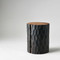 Garibaldi Hand Carved Log Table
12 - 16 dia x 18 H inches
Pale Black