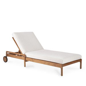 Jack Outdoor Adjustable Lounger
85.5 x 33.5 x 13.5 H inches
Teak, Fabric, Foam
Natural