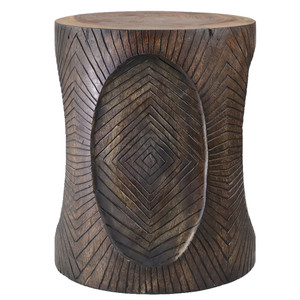 Oraya Hand Carved End Table
Hand Carved End Table
12 - 16 dia x 18 H inches
Cocoa Brown