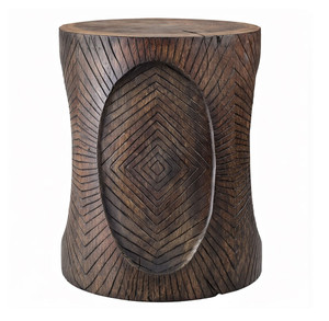 Oraya Hand Carved End Table
Hand Carved End Table
12 - 16 dia x 18 H inches
Cocoa Brown