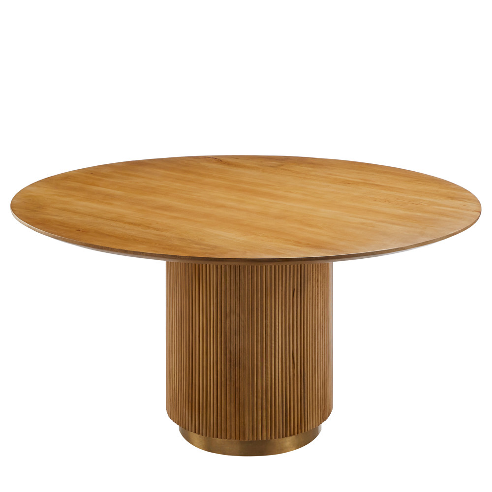 Naro Dining Table - NMS-005
60 dia x 30 H inches
Mango, Brass
Natural