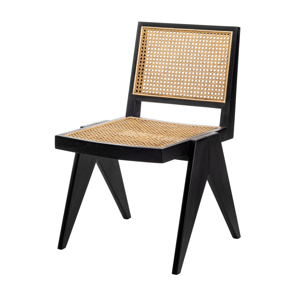 Jeanneret Style Rattan Dining Chair | Pfeifer Studio
