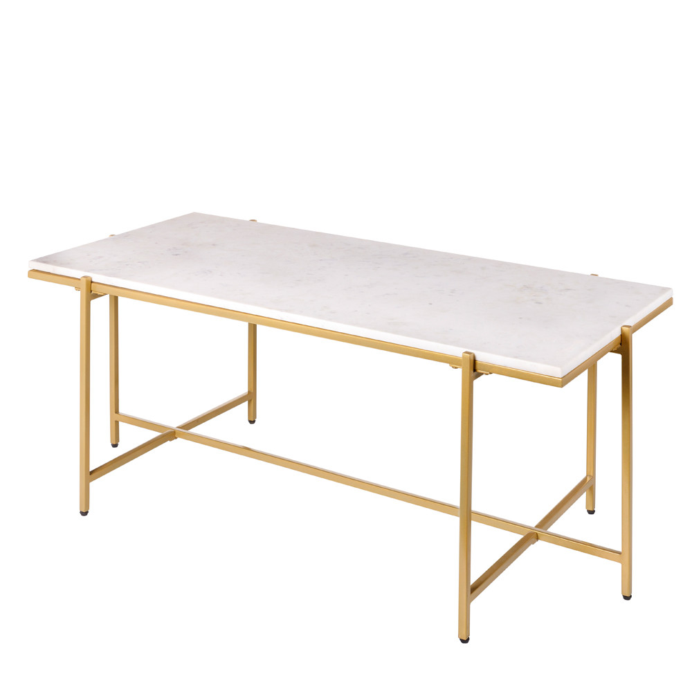 Arya Coffee Table - ANA-004
46 x 22 x 18 H inches
Marble, Metal
Gold