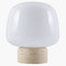 Minu Accent Table Lamp 
Contemporary Travertine Accent Lamp
9 dia x 9 H inches
Stone, Glass