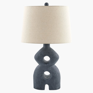 Soto Table Lamp 
Unique Modern Table Lamp
15 x 10 x 25 H inches
Resin, Linen