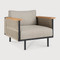 Corbey Outdoor Lounge Chair
35.5 x 33.5 x 29 H inches, Seat 14 H inches
Aluminum, Teak, Synthetic Cord, Fabric, Foam