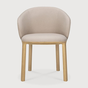 Unda Dining Chair
24.5 x 23 x 32 H inches, Seat 20 H inches
Fabric, Oak
Salt with Natural Wood Finish 

