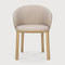 Unda Dining Chair
24.5 x 23 x 32 H inches, Seat 20 H inches
Fabric, Oak
Salt with Natural Wood Finish 

