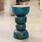 Paolo Stool Table
12 dia x 21 H inches
Azure Blue with Natural Top Finish