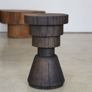 Aparato Side Table S01
14 dia x 22 H inches
Pale Black Penofin oiled finish