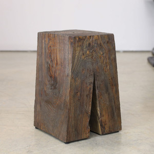 Pantalones Urban Wood Side Table S01 
14 x 14 x 20 H inches - 10 x 14 table top
Reclaimed Elm Wood