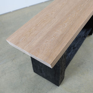 Carvahol Console Table S01
60 x 18 x 30 H inches
Cerused Oak with Ebony Pine Base