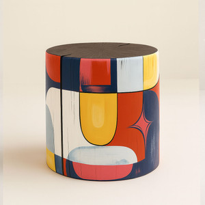 Painted Pop Log Table
18 dia x 18 H inches