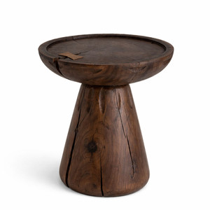 Coba Side Table
18 dia x 18 H inches
Dark Walnut