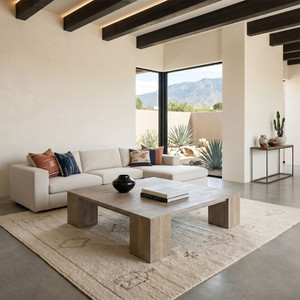 El Roble Oak Cocktail Table
60 x 60 x 18 H inches
White Washed Oakv