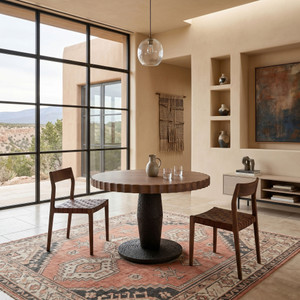 organic modernism ウォールナット　ダイニングテーブル Organic Modernism Okto Glass Dining Table - AptDeco