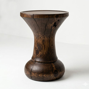 Alaya Side Table
16.5 dia x 24 H inches
Dark Walnut Finish
