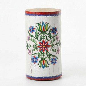 Laine Painted Log Table
12 dia x 22 H inches
Hand-painted