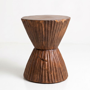 Vella Side Table
14 dia x 18 H inches
Honey Brown Finish