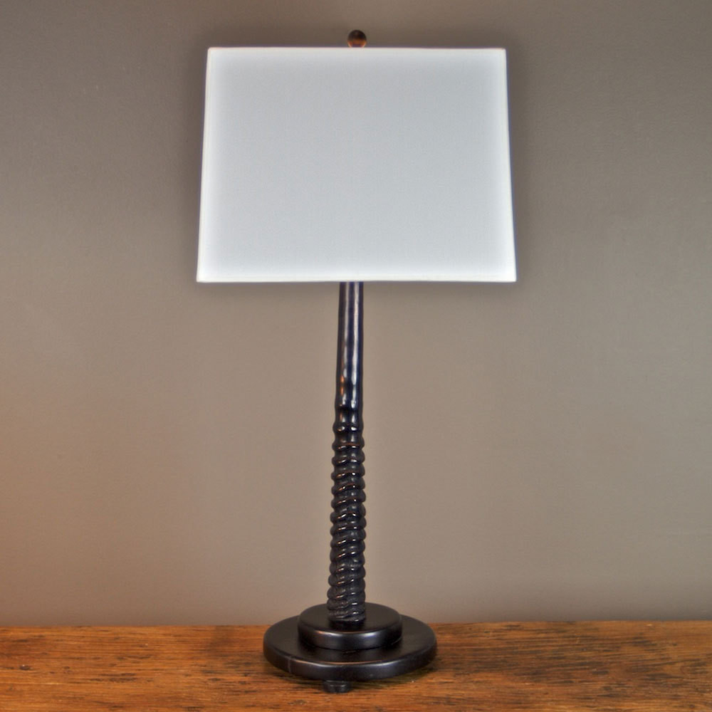 Zanzibar Gemsbok Horn Lamp
13 x 8 x 24 H inches
Gemsbok Horn, Wood, Linen Zanzibar Gemsbok Horn Lamp
13 x 8 x 24 H inches
Gemsbok Horn, Wood, Linen