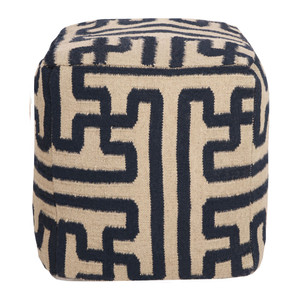 Tribal Geometry Wool Pouf  - POUF-49
8 x 18 x 18 H inches
Wool
Navy