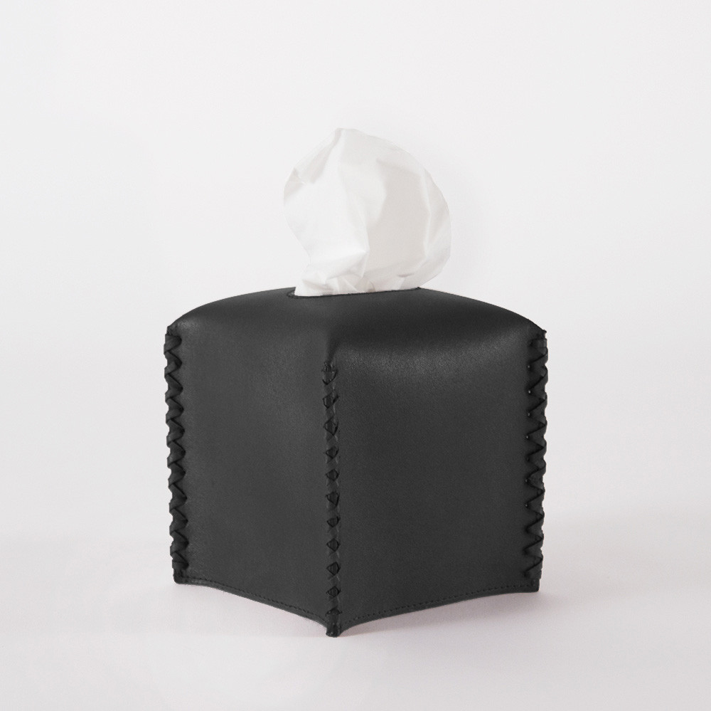 Leather Lacing Tissue Box
6 L x 6 W x 6 H inches
Black Leather Lacing Tissue Box
6 L x 6 W x 6 H inches
Black