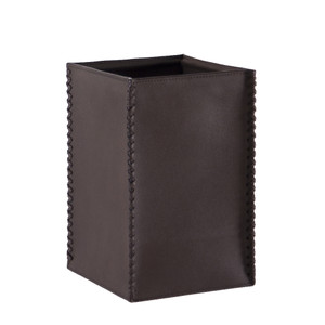 Leather Lacing Waste Bin
8 x 8 x 12 H inches
Leather
Brown