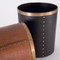 Lucca Leather Waste Bin
10.5 dia x 12 H inches
Leather and Brass
Antique Brown and Black