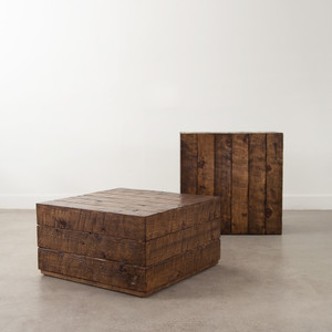 Sugar Pine Cube Table
30 x 30 x 16 H inches
Honey Brown Finish
Sealed Topcoat