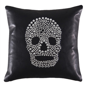 Skullduggery Pillow
16 x 16 inches
Leather
Black