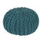 Wool Sweater Pouf
20 dia x 14 H inches
Wool
Teal