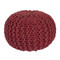 Wool Sweater Pouf
20 dia x 14 H inches
Wool
Brick Red