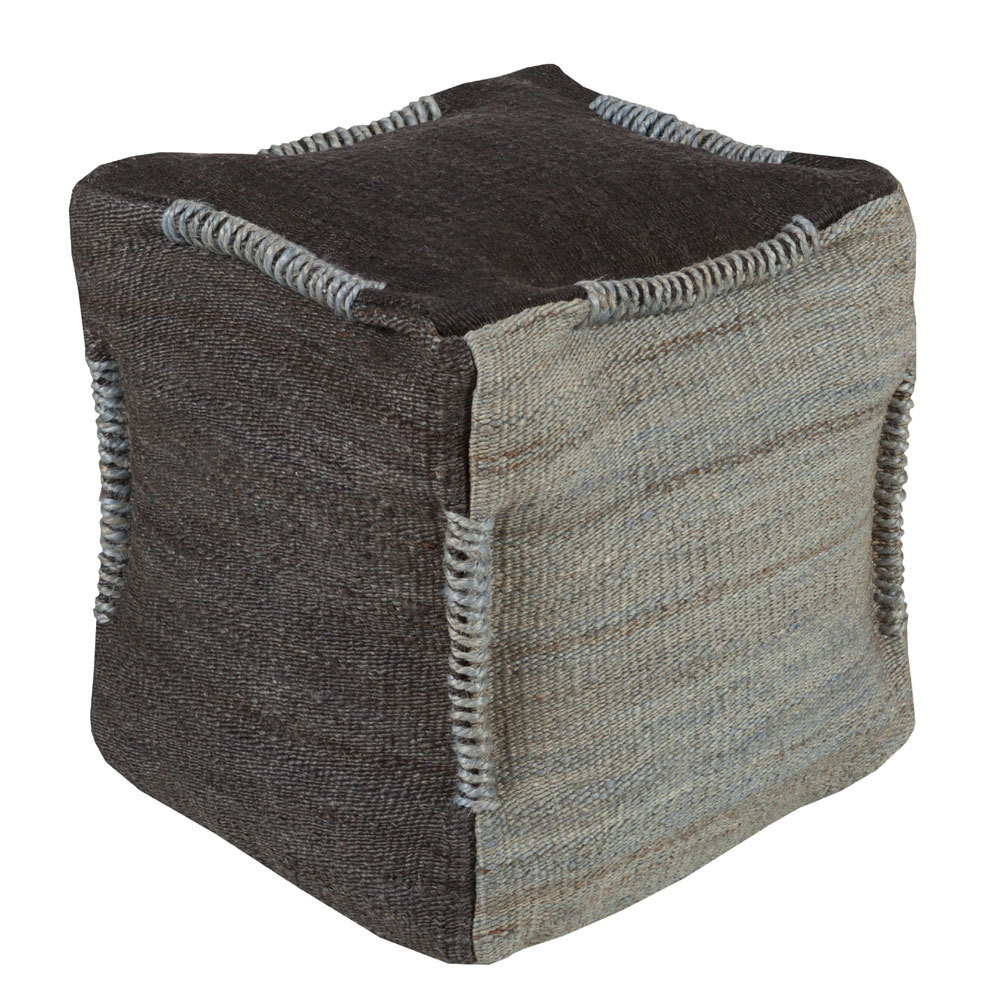 Stitched Jute Pouf Pfeifer Studio