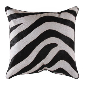 Zambezi Zebra Hide Pillow
16 x 16 inches
Stenciled Cowhide, Leather
