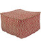 As Shown: Natura Chic Pouf
Size: 20 x 20 x 12 H inches
Material: Plastic, seagrass and polyester blend
Color: Red