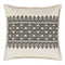 As Shown: Old World Pillow - PEN-002
Size: 18 x 18 inches
Material: Linen cotton blend in Black

Description: The cross-stitch motif of squares and triangles in this linen/cotton pillow straddles the old-world and the new. Quality craftsmanship from India speaks to the intricate, yet simple pattern in your choice of sizes and four colors. Charmingly filled with a removable inner of feather and down.