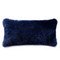As Shown: Genuine Sheared Sheepskin Pillow
Size: 11 x 22 inches
Material: Sheepskin Wool in Blue