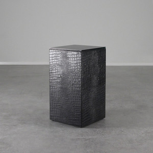 Outback Crocodile Leather Cube
12 x 12 x 22.5 H inches
Leather, Glass