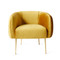 Turku Lounge Chair
33 x 30 x 27.5 H inches, 18 inch seat height
Velour, Brass Finished Steel