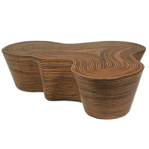 Orgo Cocktail Table
50 x 48 x 14.5 H inches
Plywood, Rattan Veneer