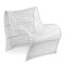 Lola Woven Leather Chair
36 x 28 x 31 H inches, Seat 15 H inches
Woven Leather, Iron
White