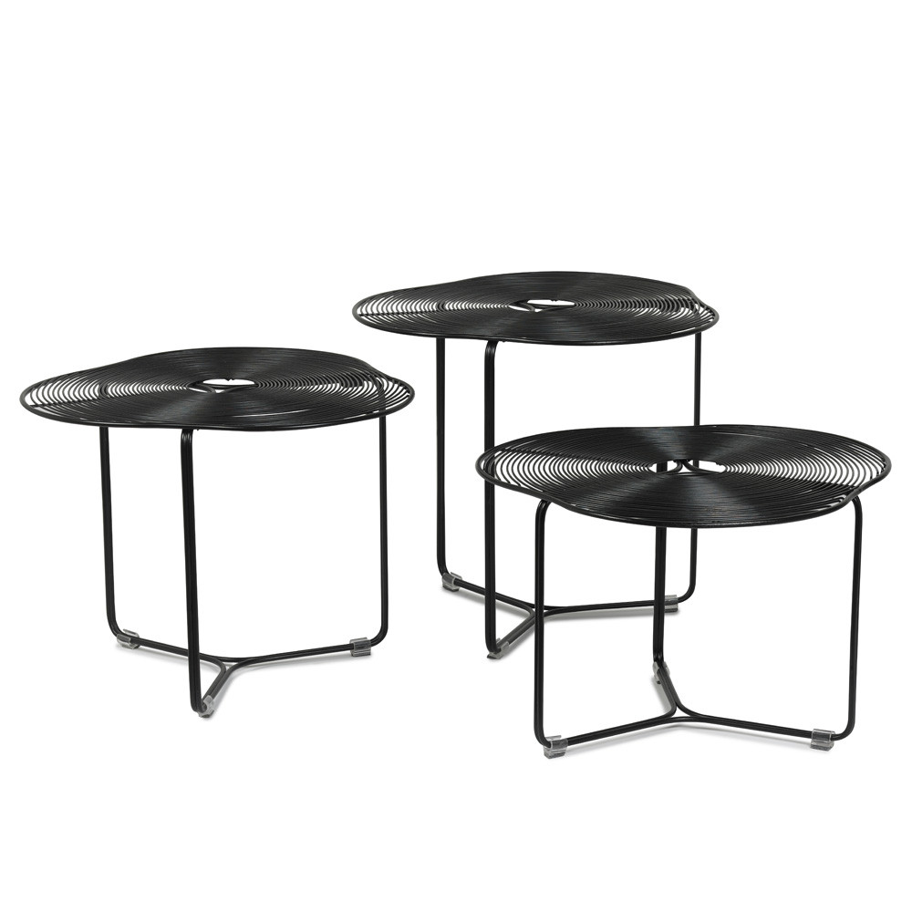 À Côté Coffee Tables
19.75 dia x 19 H inches, 19.75 dia x 16.5 H inches and 19.75 dia x 14.25 H inches
Powder Coated Iron Wire
Black À Côté Coffee Tables
19.75 dia x 19 H inches, 19.75 dia x 16.5 H inches and 19.75 dia x 14.25 H inches
Powder Coated Iron Wire
Black