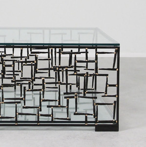 Midtown Modernist Cocktail Table
36 x 36 x 17.75 H inches
Iron, Glass