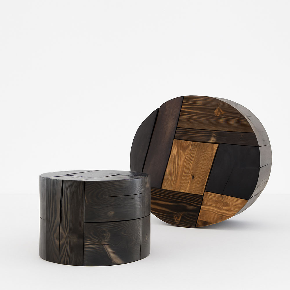 Retazos Solid Wood Cocktail Table - Handcrafted Ponderosa Pine