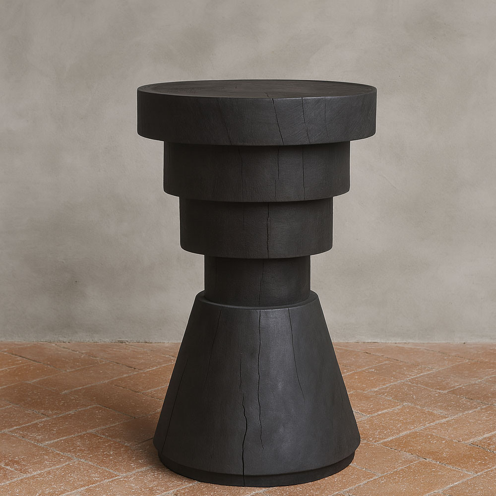 Aparato Side Table
14 dia x 22 H inches
Ebony Finish Aparato Side Table
14 dia x 22 H inches
Ebony Finish
