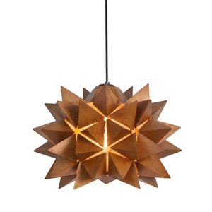 Nova Suspension Lamp
15 diameter x 11 H inches
Lauan Wood
Medium Brown