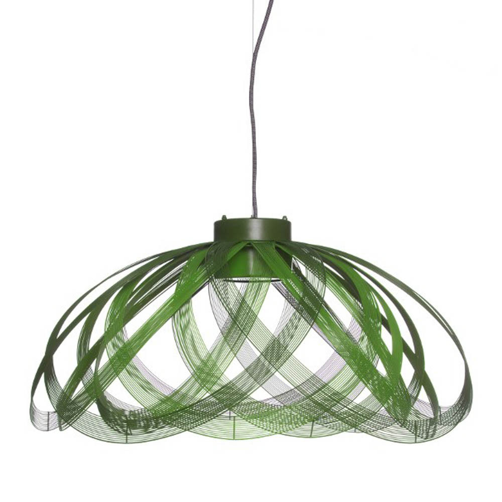 À Côté Suspension Lamp
28.5 diameter x 13.5 H inches
Galvanized Iron Wire
Green