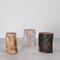 Margo Grande Outdoor Log Tables
12 - 16 dia x 18 H inches
Natura, White Mist and Pale Black