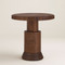 Cádiz Side Table 
22 dia x 24 H inches
Light Walnut Finish